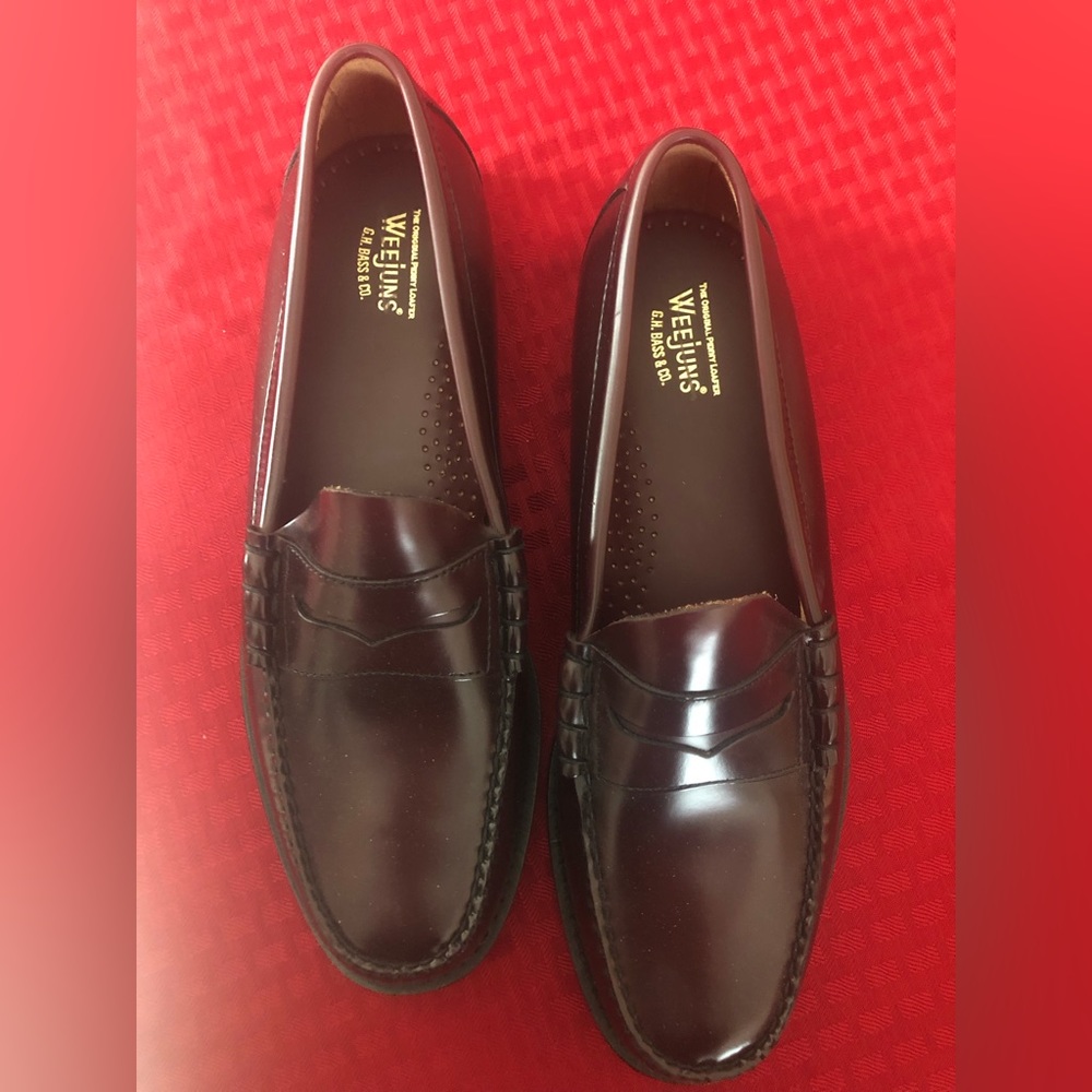 BNWOT…Bass Weejun’s Mens size 11 D loafers.